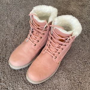 Combat Boots Blush Pink